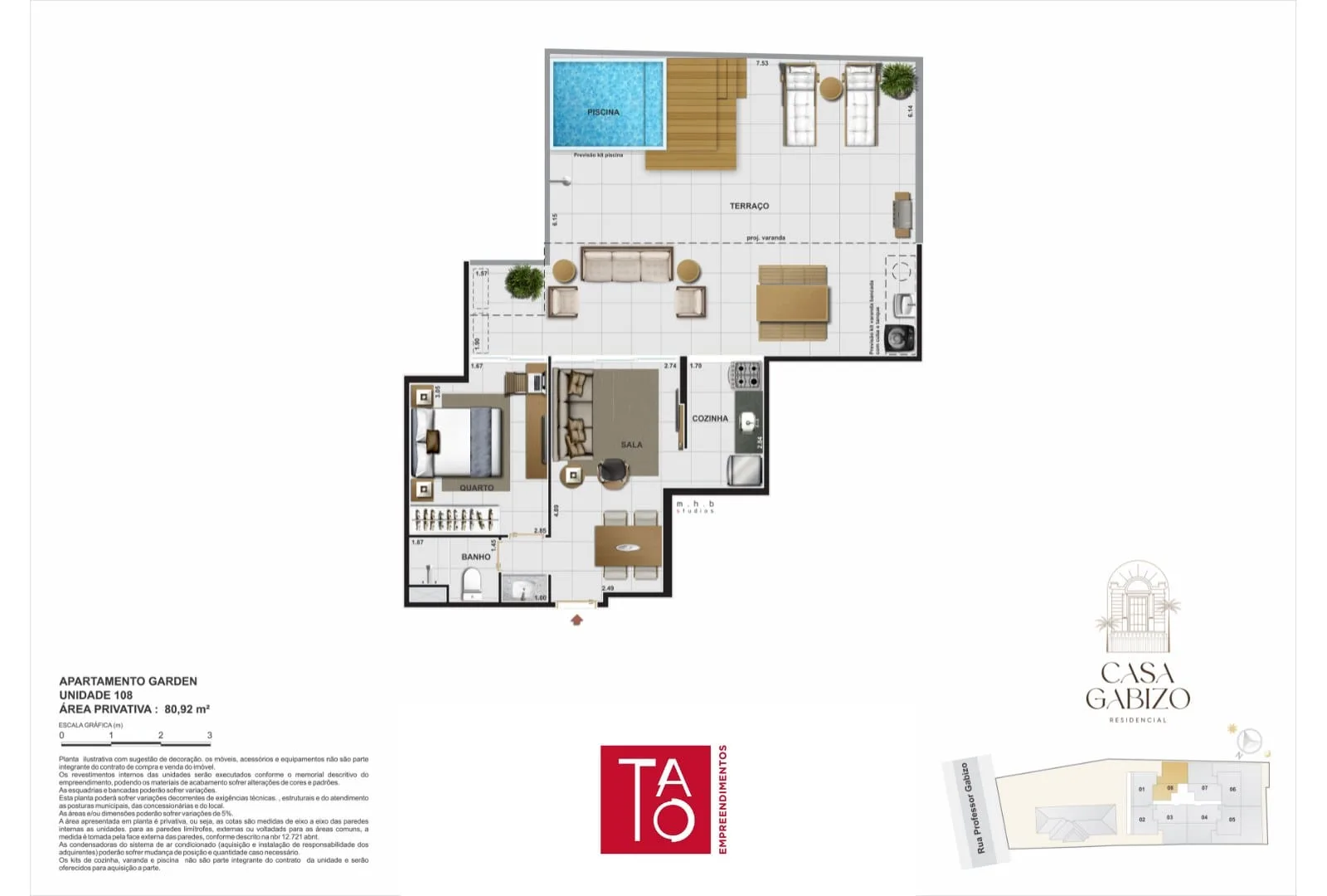 Planta 9: Casa Gabizo Residencial, apartamento de alto padrão na Tijuca, Rio de Janeiro