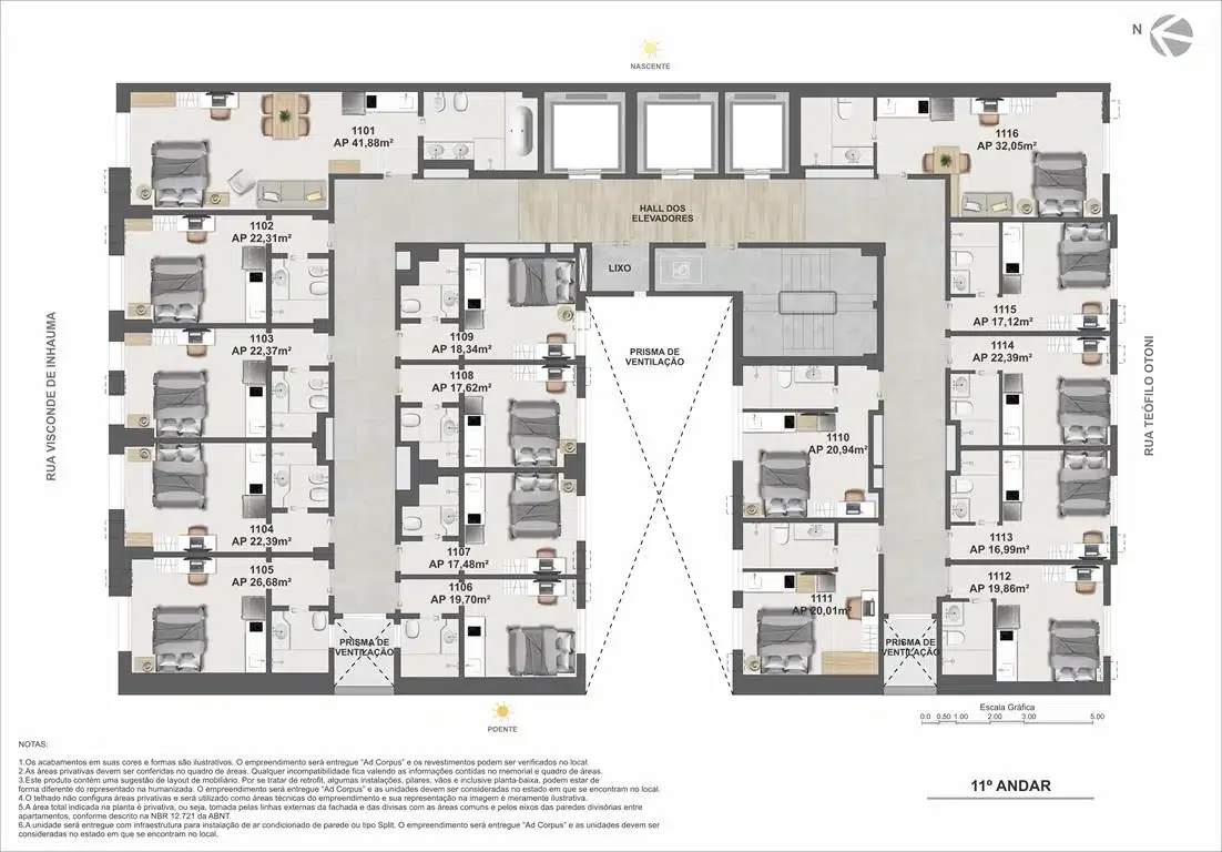 Planta 6: Casa Mauá Residencial, studio de alto padrão no Centro, Rio de Janeiro