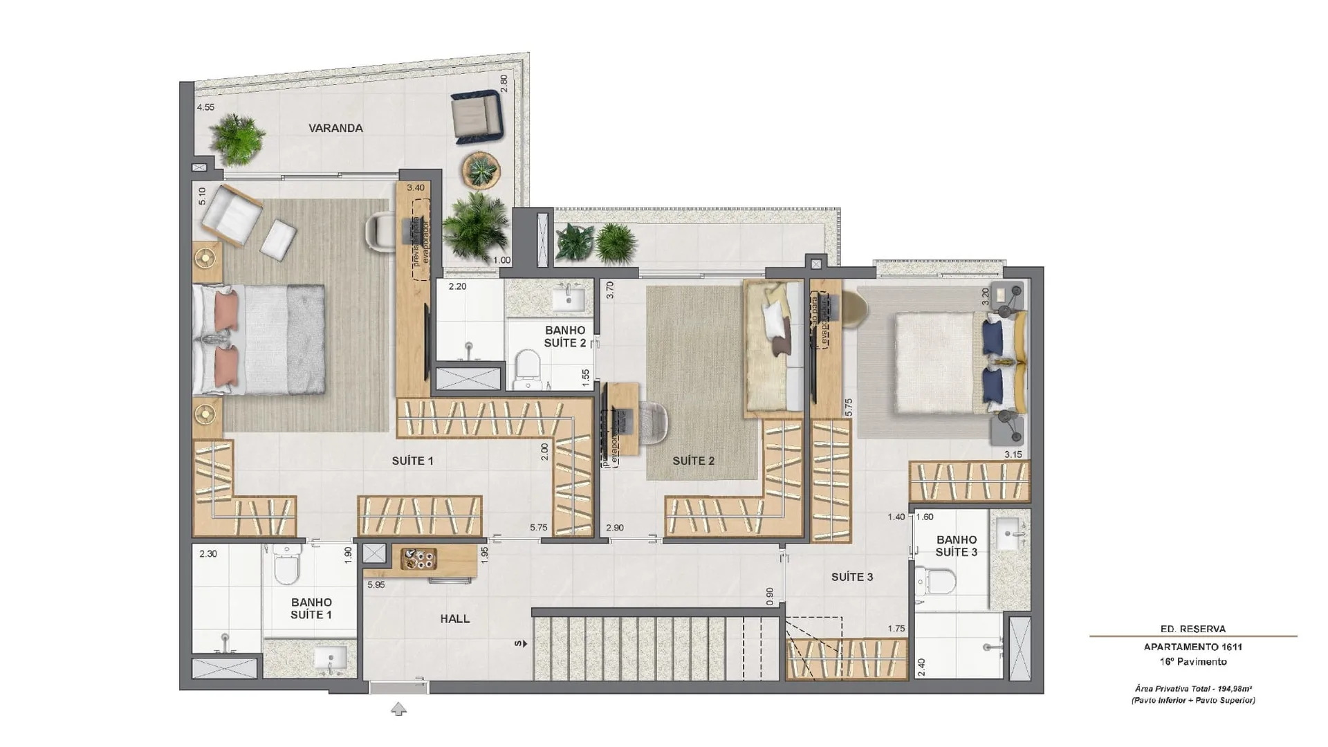 Planta 41: Endless Peninsula, apartamento de alto padrão na Barra da Tijuca, Rio de Janeiro