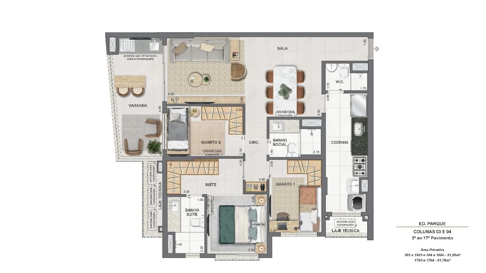 Planta 45: Endless Peninsula, apartamento de alto padrão na Barra da Tijuca, Rio de Janeiro