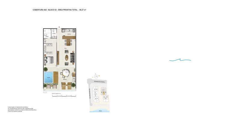 Planta 19: Las Ventanas Residencial, apartamento de alto padrão no Recreio dos Bandeirantes, Rio de Janeiro