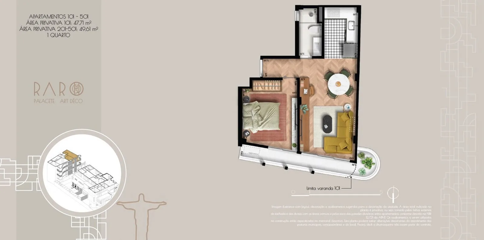 Planta 14: Raro Botafogo, apartamento de alto padrão em Botafogo, Rio de Janeiro