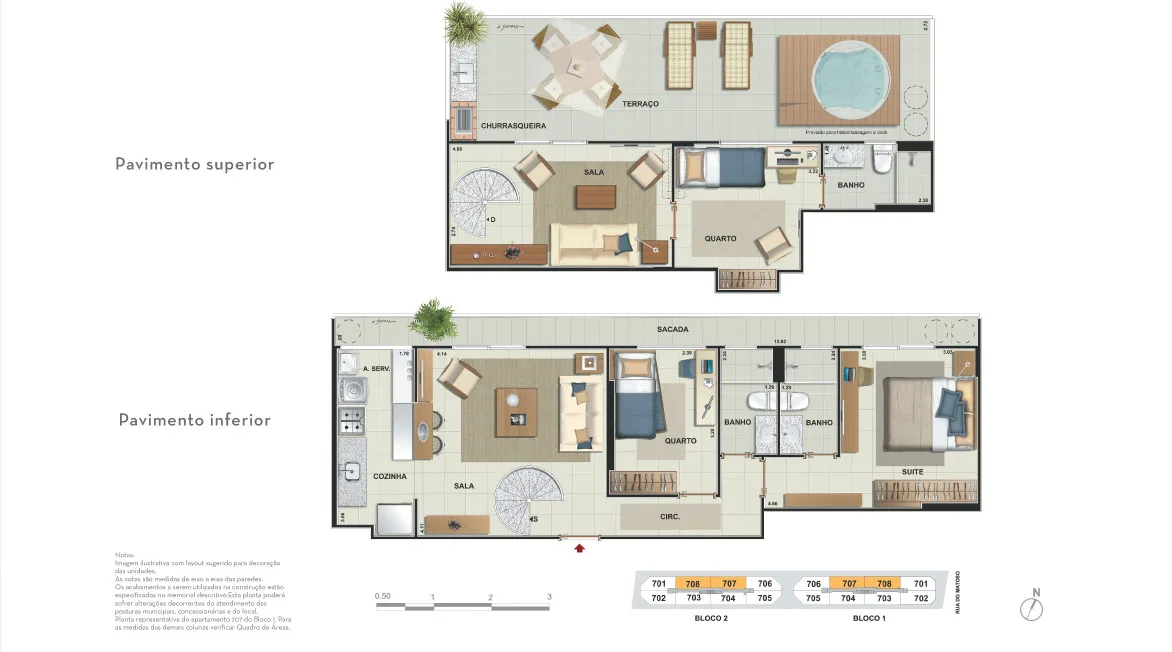 Planta 8: Innovita Tijuca, apartamento de alto padrão na Tijuca, Rio de Janeiro