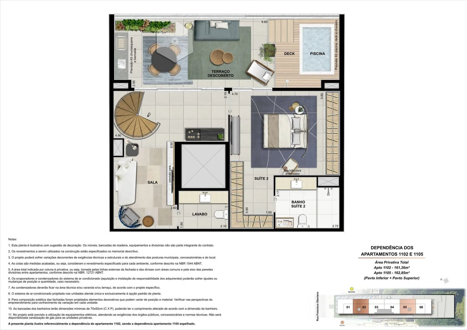Planta 6: On The Sea, apartamento de alto padrão no Arpoador, Rio de Janeiro