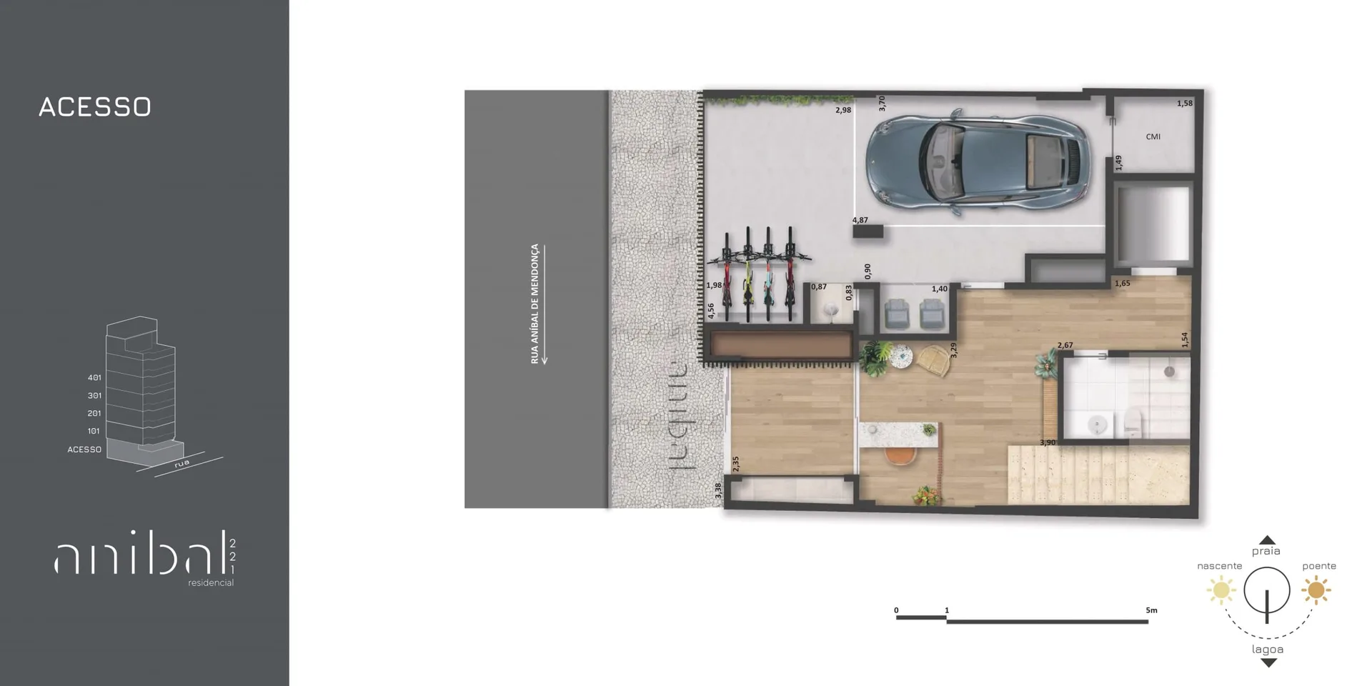 Planta 1: Anibal 221 Residencial, apartamento de alto padrão em Ipanema, Rio de Janeiro