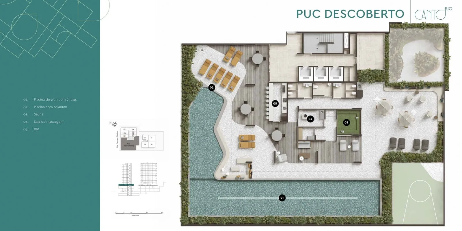 Planta 4: Canto Rio Arpoador, studio de alto padrão no Arpoador, Rio de Janeiro