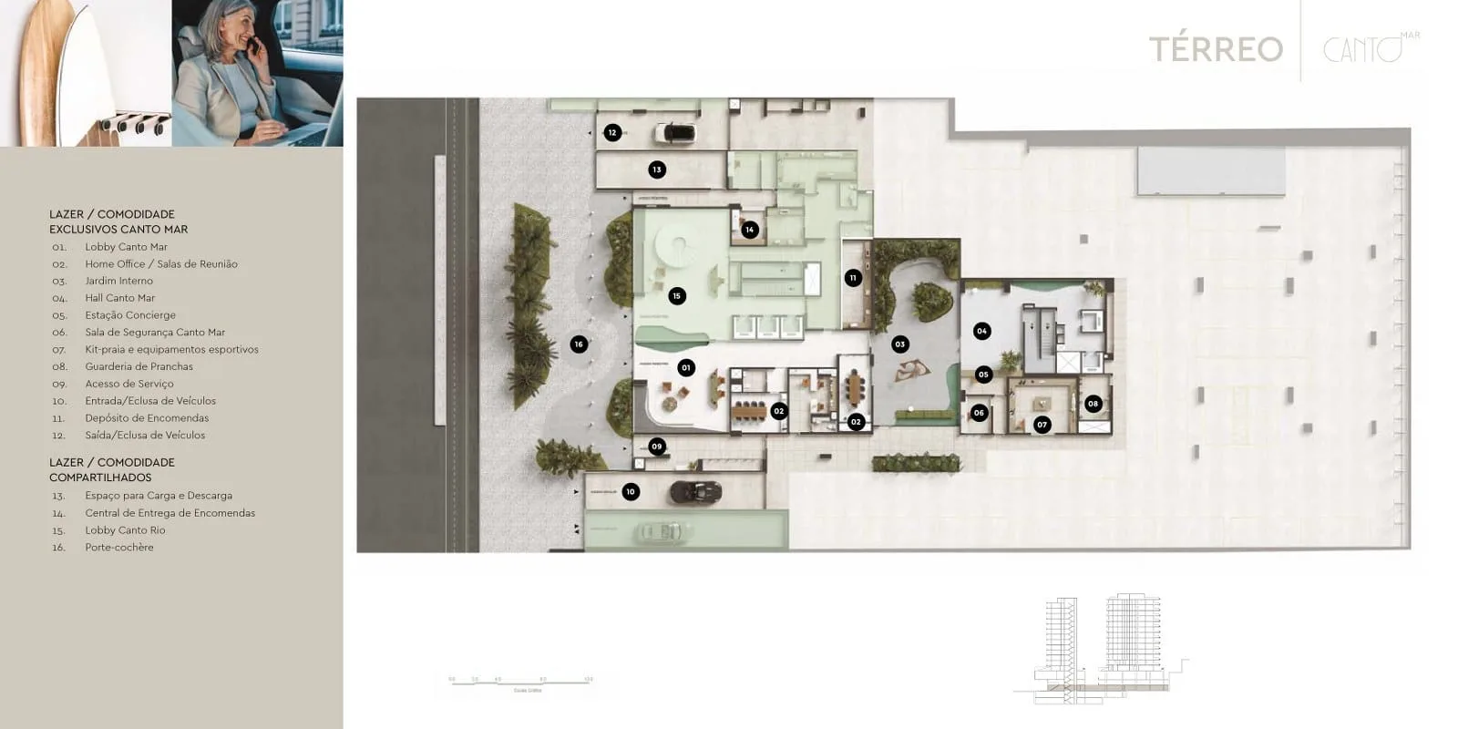 Planta 5: Canto Mar Arpoador, apartamento de alto padrão no Arpoador, Rio de Janeiro