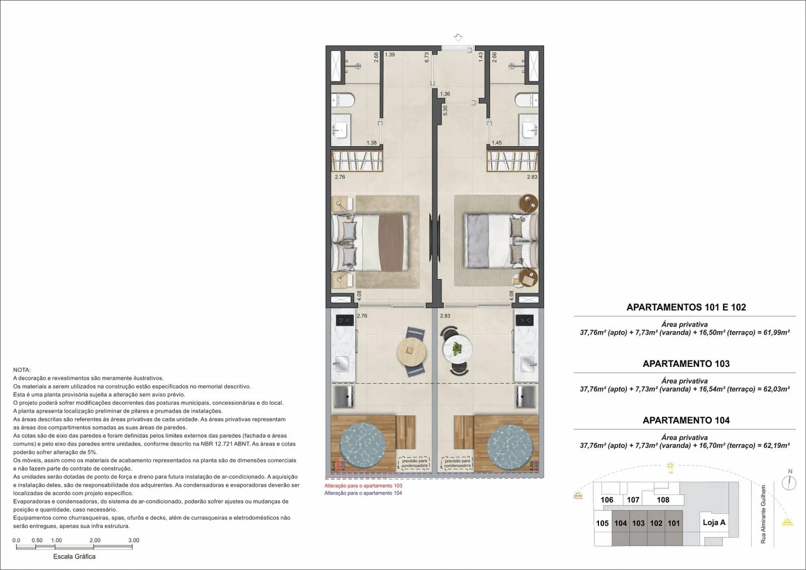Planta 8: Guilhem Mozak, apartamento de alto padrão no Leblon, Rio de Janeiro
