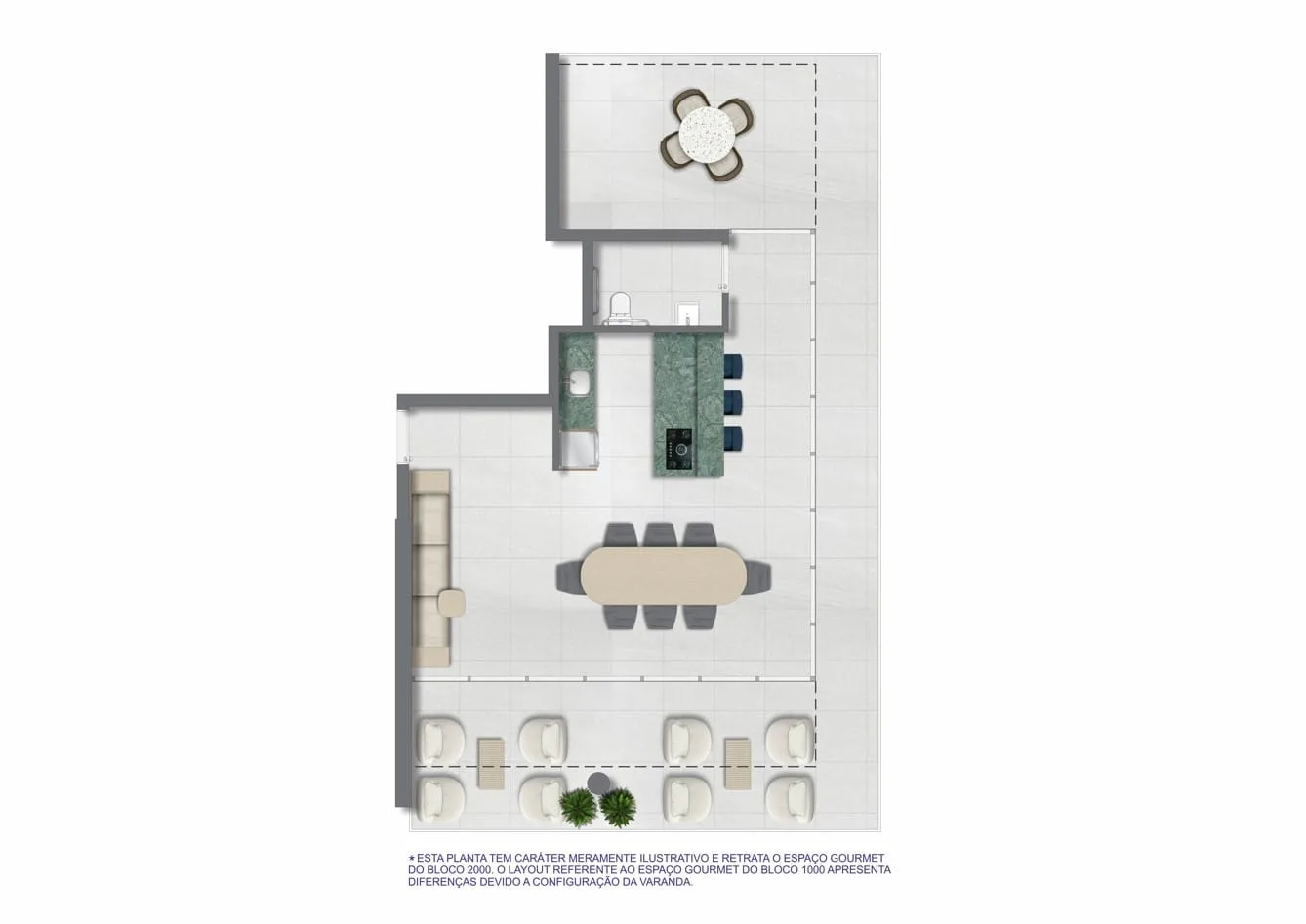 Planta 1: Icon Golf Residence, apartamento de alto padrão na Barra da Tijuca, Rio de Janeiro