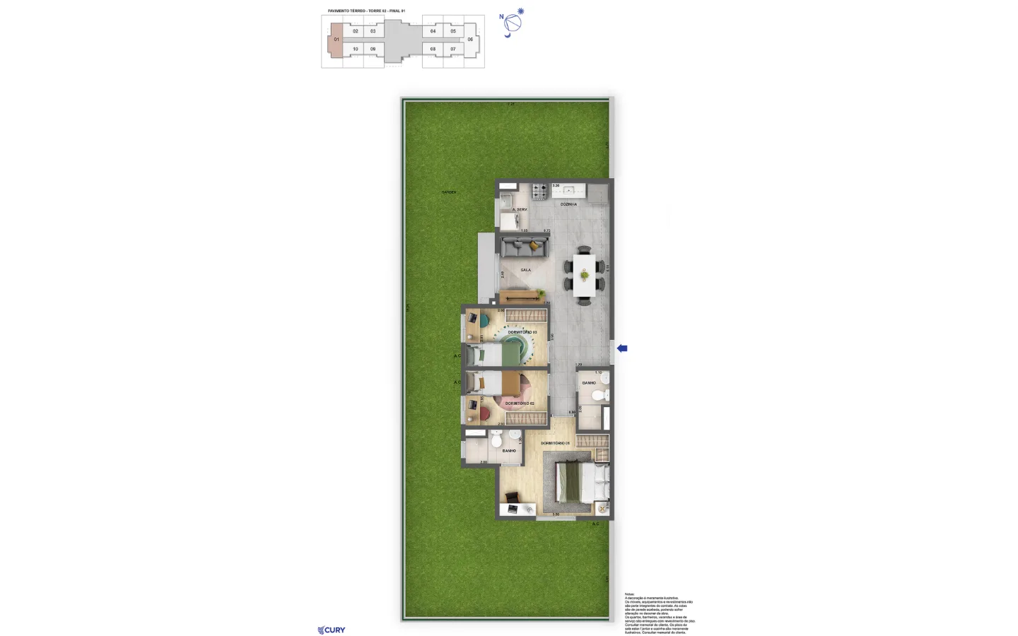 Planta 9: Nova Norte Raízes, apartamento de alto padrão em Outro, Rio de Janeiro