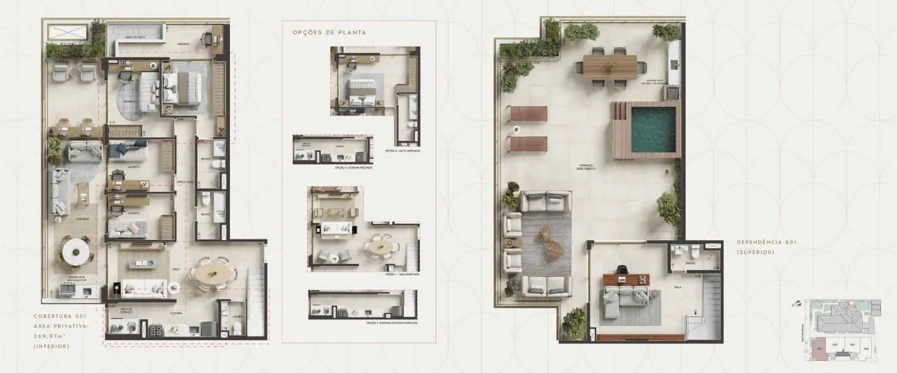 Planta 14: Oba Urca, apartamento de alto padrão na Urca, Rio de Janeiro