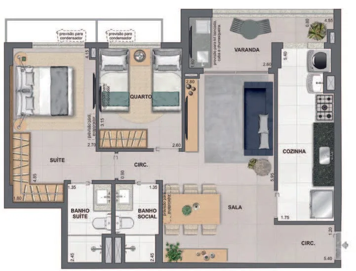 Planta 7: Iconyc By Yoo, apartamento de alto padrão em Botafogo, Rio de Janeiro