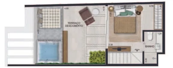Planta 15: OUI Ipanema Studios, studio de alto padrão em Ipanema, Rio de Janeiro
