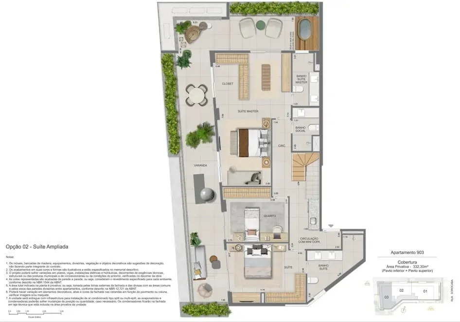 Planta 21: Zenture Residencial, apartamento de alto padrão em Botafogo, Rio de Janeiro