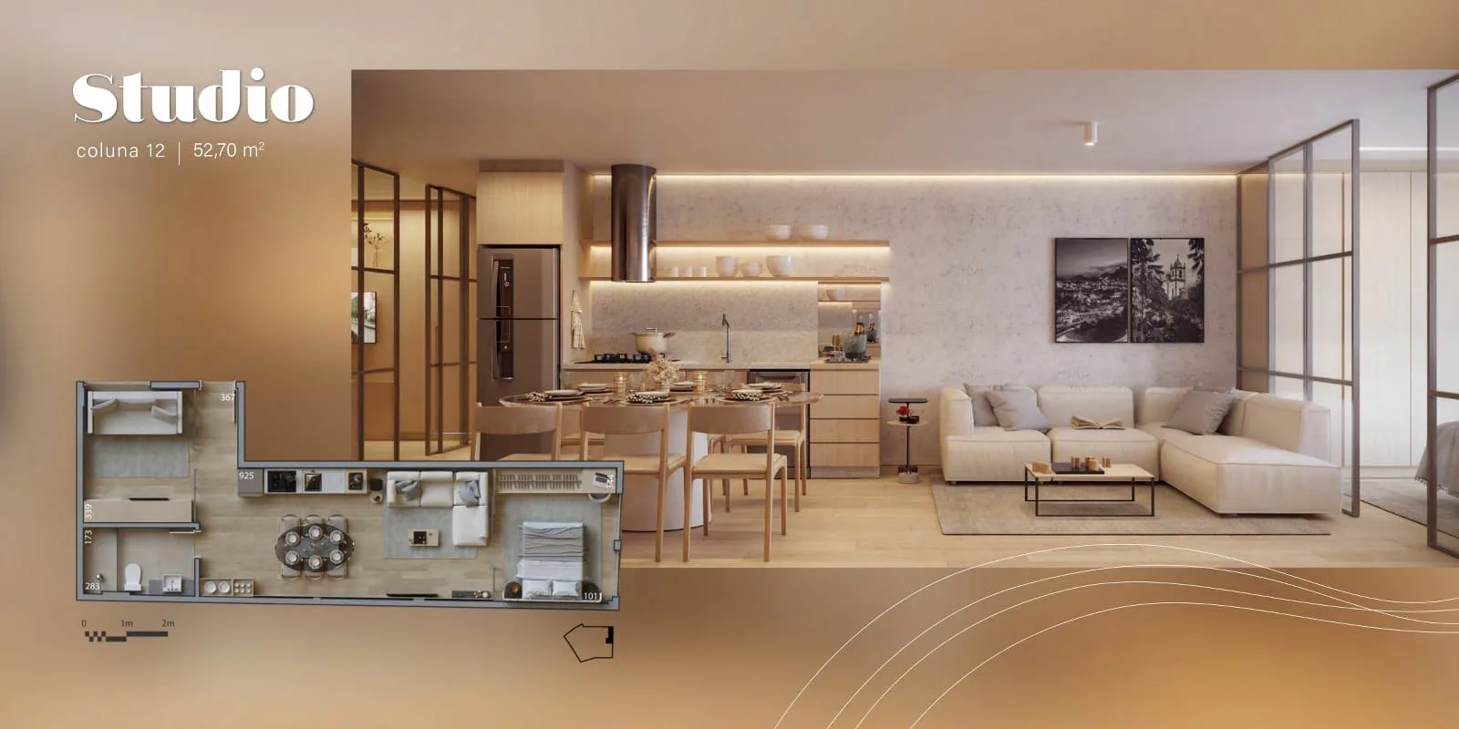Planta 13: Glória Del Art Co Living, studio de alto padrão na Glória, Rio de Janeiro