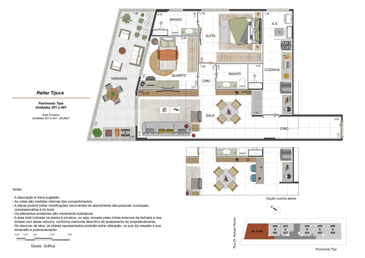 Planta 11: Relier Tijuca, apartamento de alto padrão na Tijuca, Rio de Janeiro