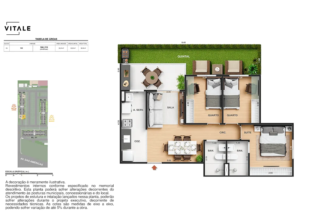 Planta 6: Tide Residencial, apartamento de alto padrão no Recreio dos Bandeirantes, Rio de Janeiro