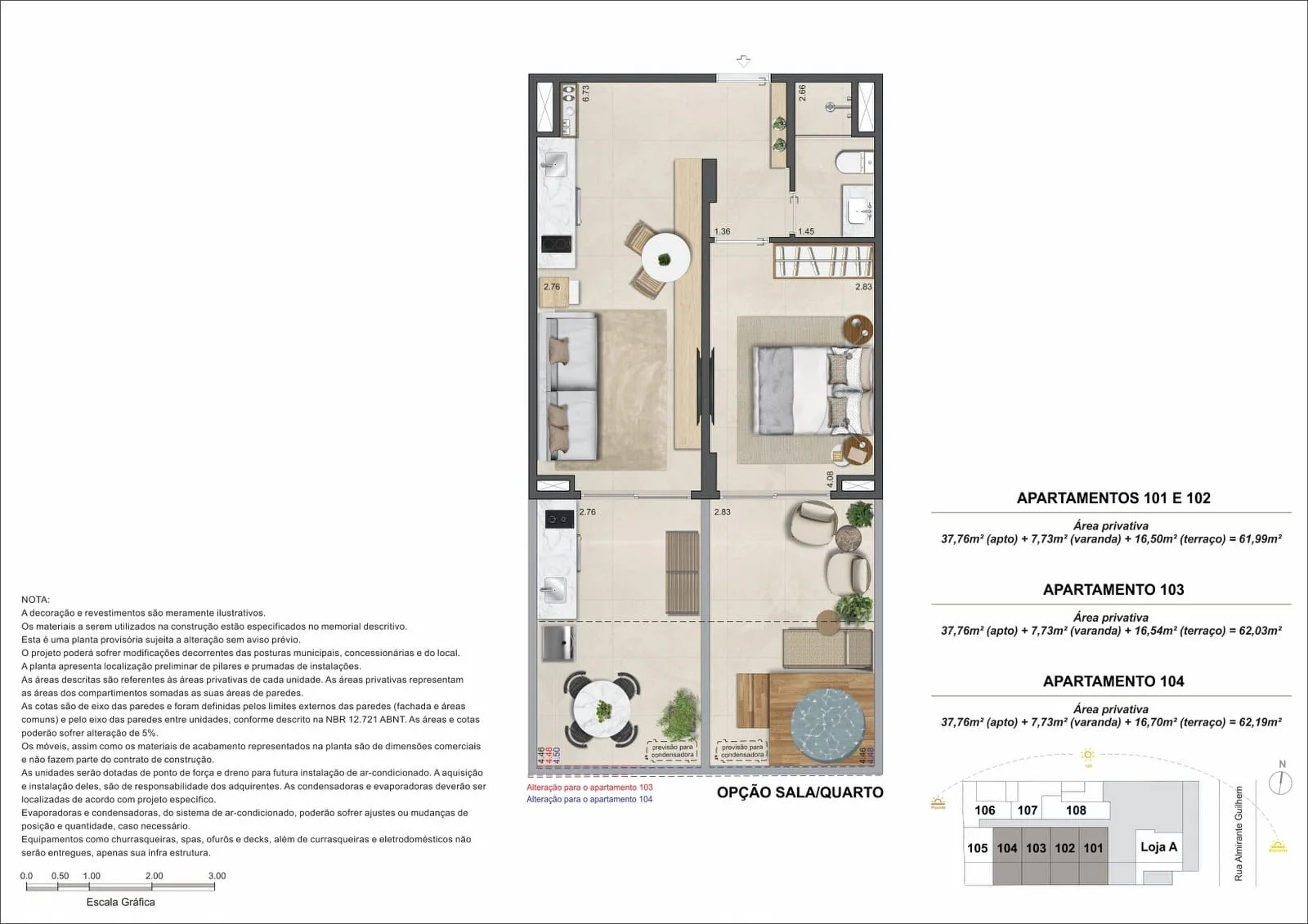 Planta 9: Guilhem Mozak, apartamento de alto padrão no Leblon, Rio de Janeiro