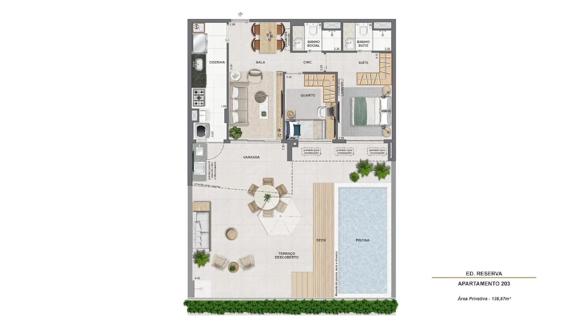 Planta 23: Endless Peninsula, apartamento de alto padrão na Barra da Tijuca, Rio de Janeiro