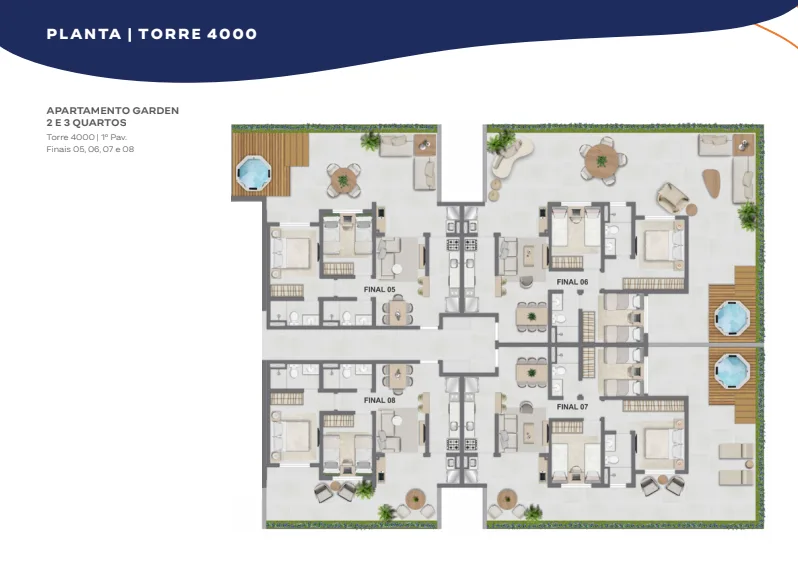 Planta 10: Breeze Inspire Residence, apartamento de alto padrão na Barra da Tijuca, Rio de Janeiro