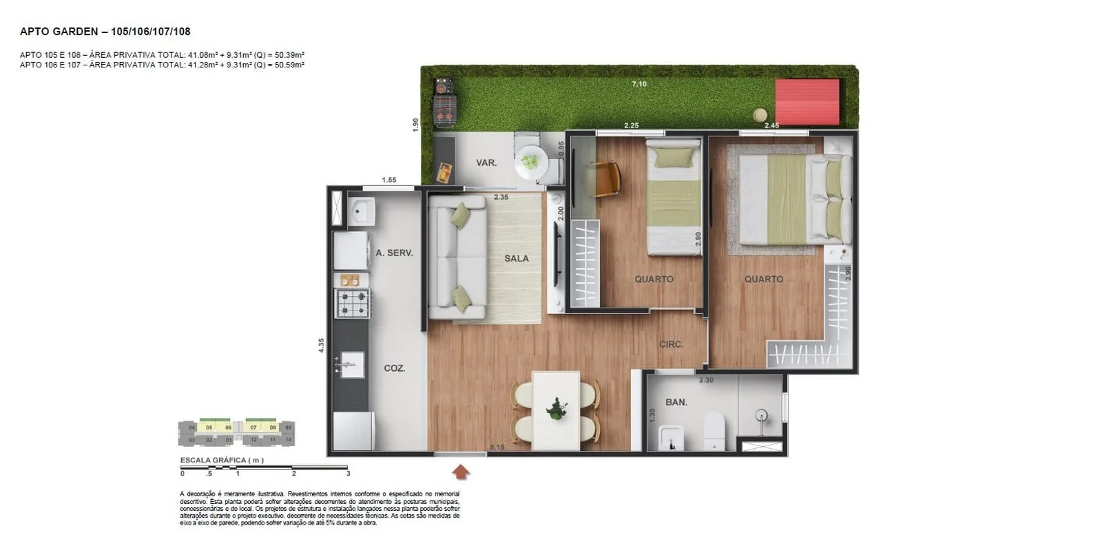 Planta 3: Vitale View Clube Residencial, apartamento de alto padrão em Outro, Rio de Janeiro