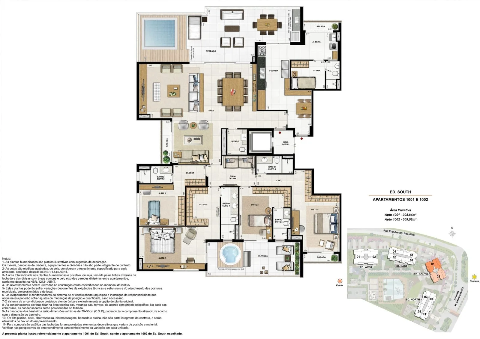 Planta 4: Latitud Barra da Tijuca, apartamento de alto padrão na Barra da Tijuca, Rio de Janeiro