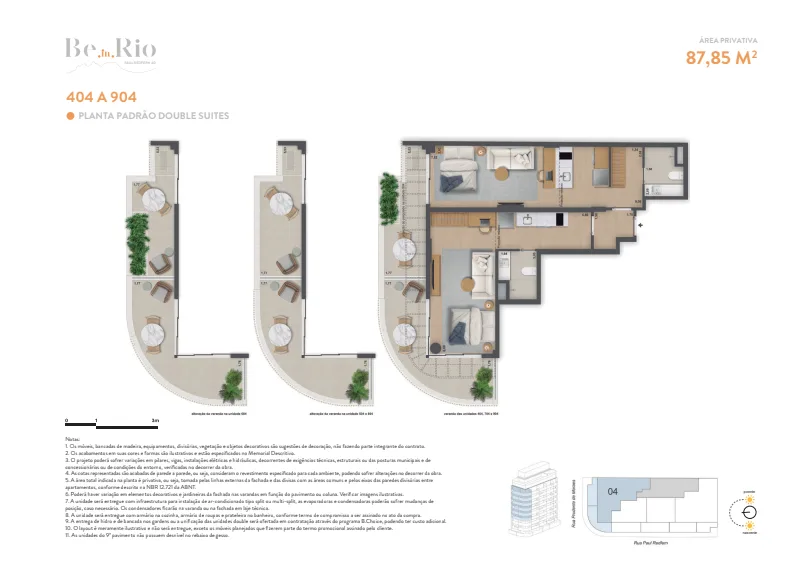 Planta 8: Ben in Rio Paul Redfern, apartamento de alto padrão em Ipanema, Rio de Janeiro