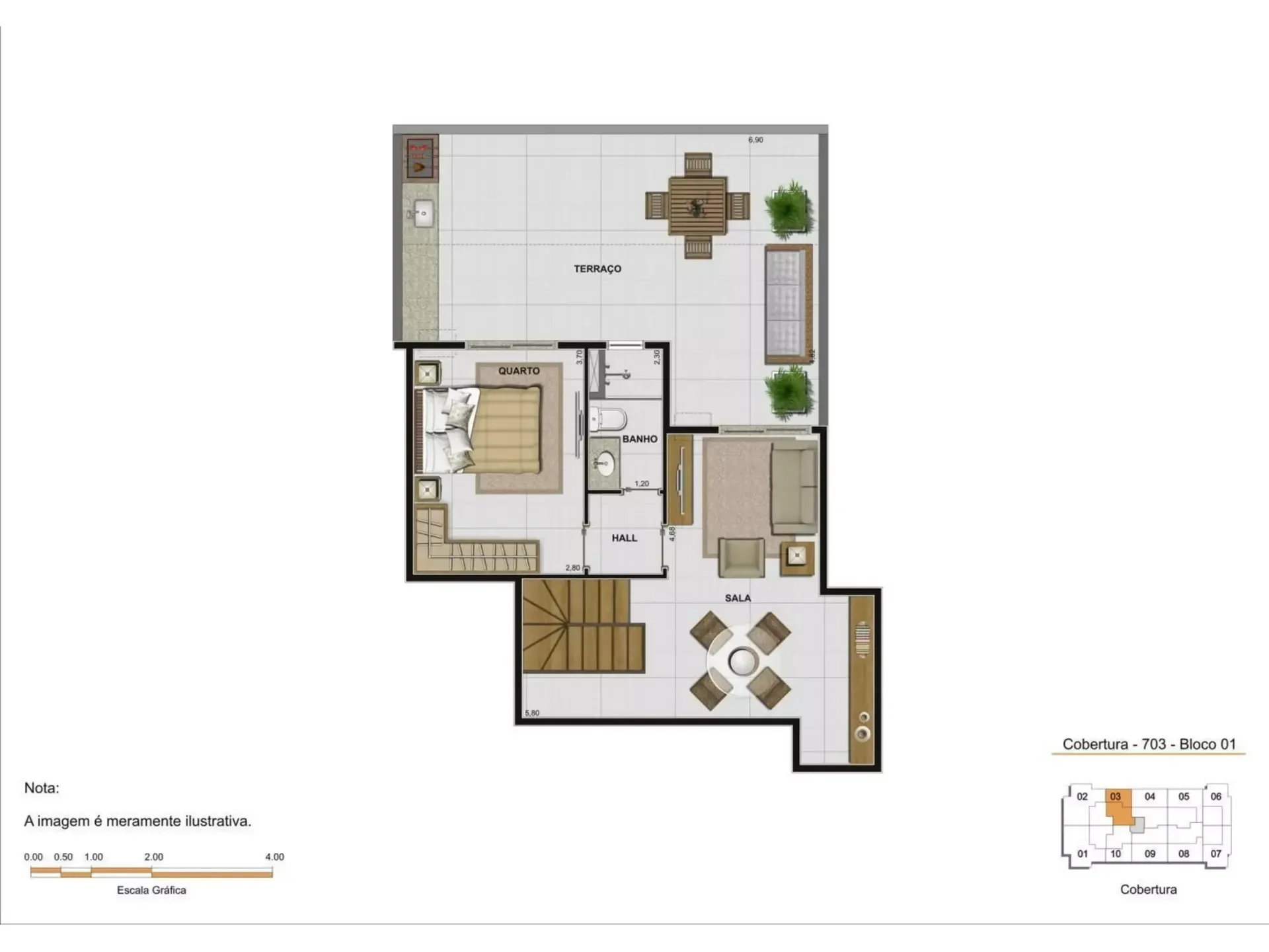Planta 5: Village Vert Freguesia, apartamento de alto padrão em Outro, Rio de Janeiro
