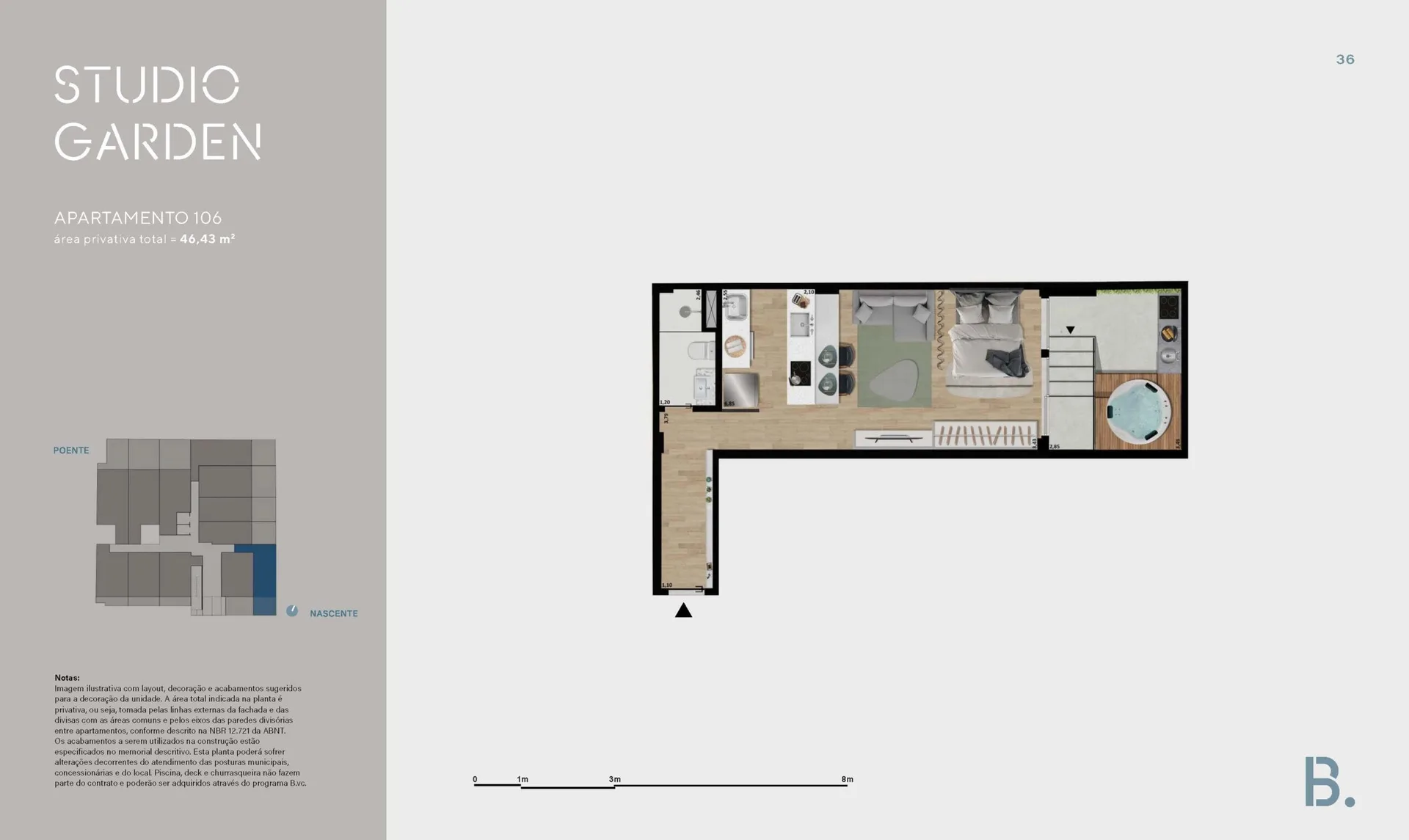 Planta 5: B.Lar Laranjeiras, apartamento de alto padrão em Laranjeiras, Rio de Janeiro