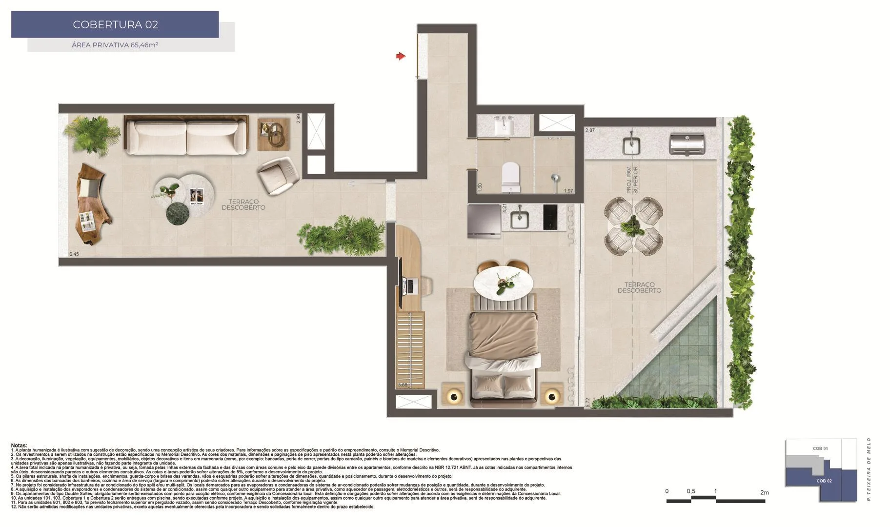 Planta 6: Mare Ipanema, apartamento de alto padrão em Ipanema, Rio de Janeiro
