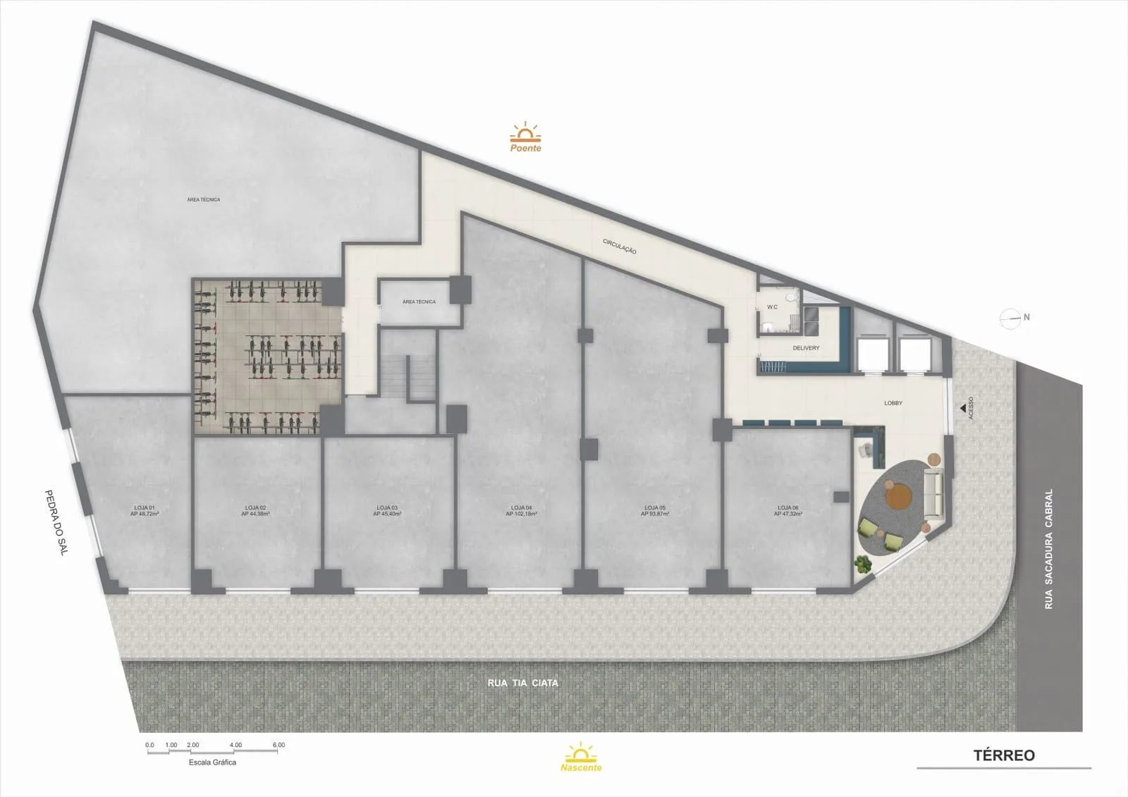 Planta 7: Sal Rio Residence, studio de alto padrão no Centro, Rio de Janeiro