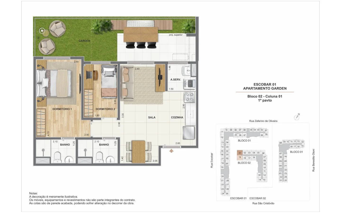 Planta 6: Luzes do Rio Porto Maravilha, apartamento de alto padrão no Centro, Rio de Janeiro