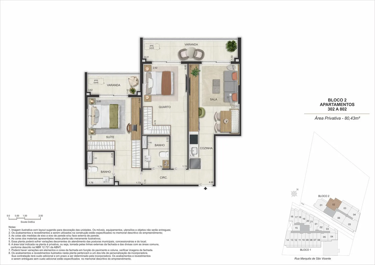 Planta 26: Gaví Gávea, studio de alto padrão na Gávea, Rio de Janeiro