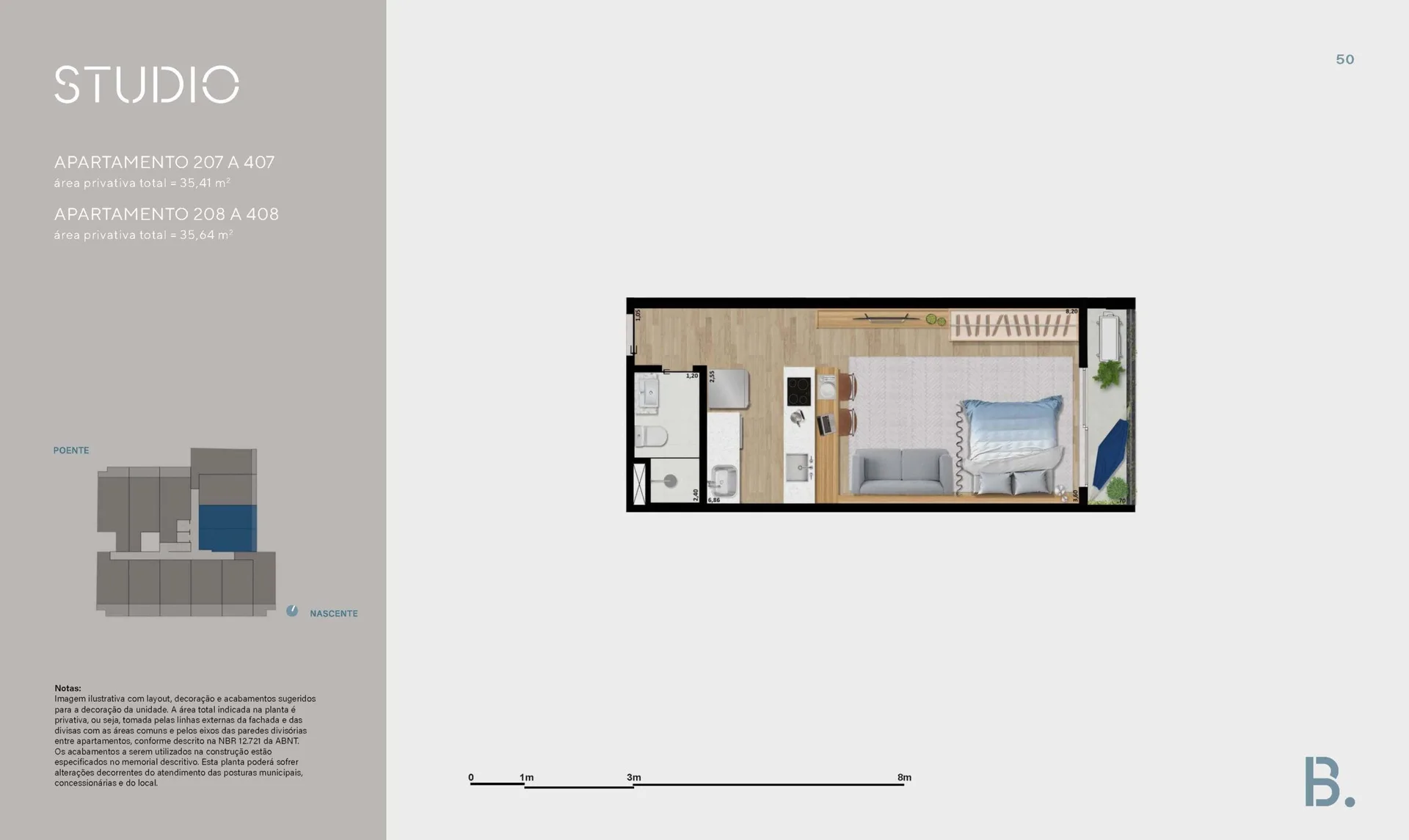 Planta 13: B.Lar Laranjeiras, apartamento de alto padrão em Laranjeiras, Rio de Janeiro