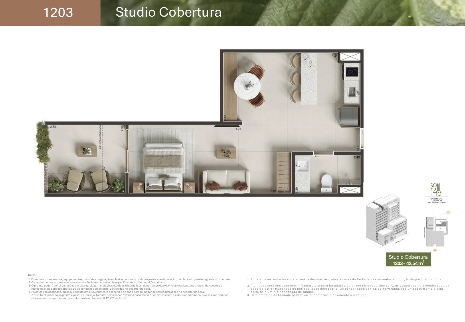Planta 29: Soul Rio Gago Coutinho 53, studio de alto padrão em Laranjeiras, Rio de Janeiro