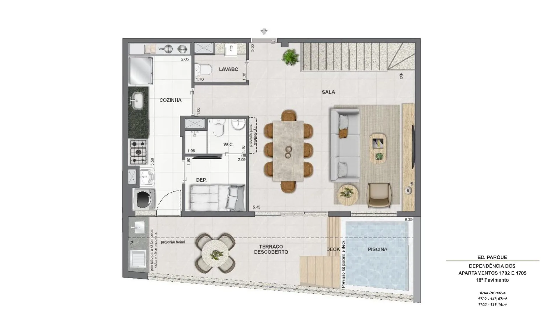 Planta 54: Endless Peninsula, apartamento de alto padrão na Barra da Tijuca, Rio de Janeiro