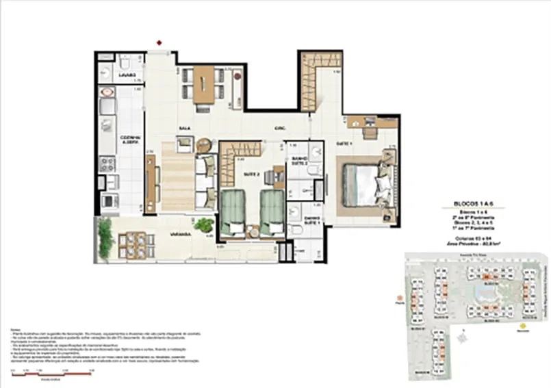 Planta 2: RG Personal Residence, apartamento de alto padrão no Recreio dos Bandeirantes, Rio de Janeiro