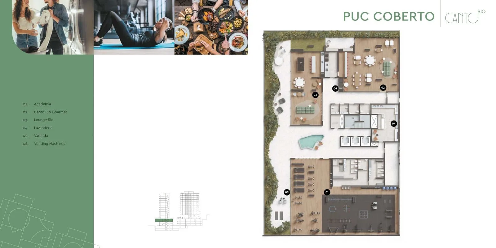 Planta 3: Canto Rio Arpoador, studio de alto padrão no Arpoador, Rio de Janeiro