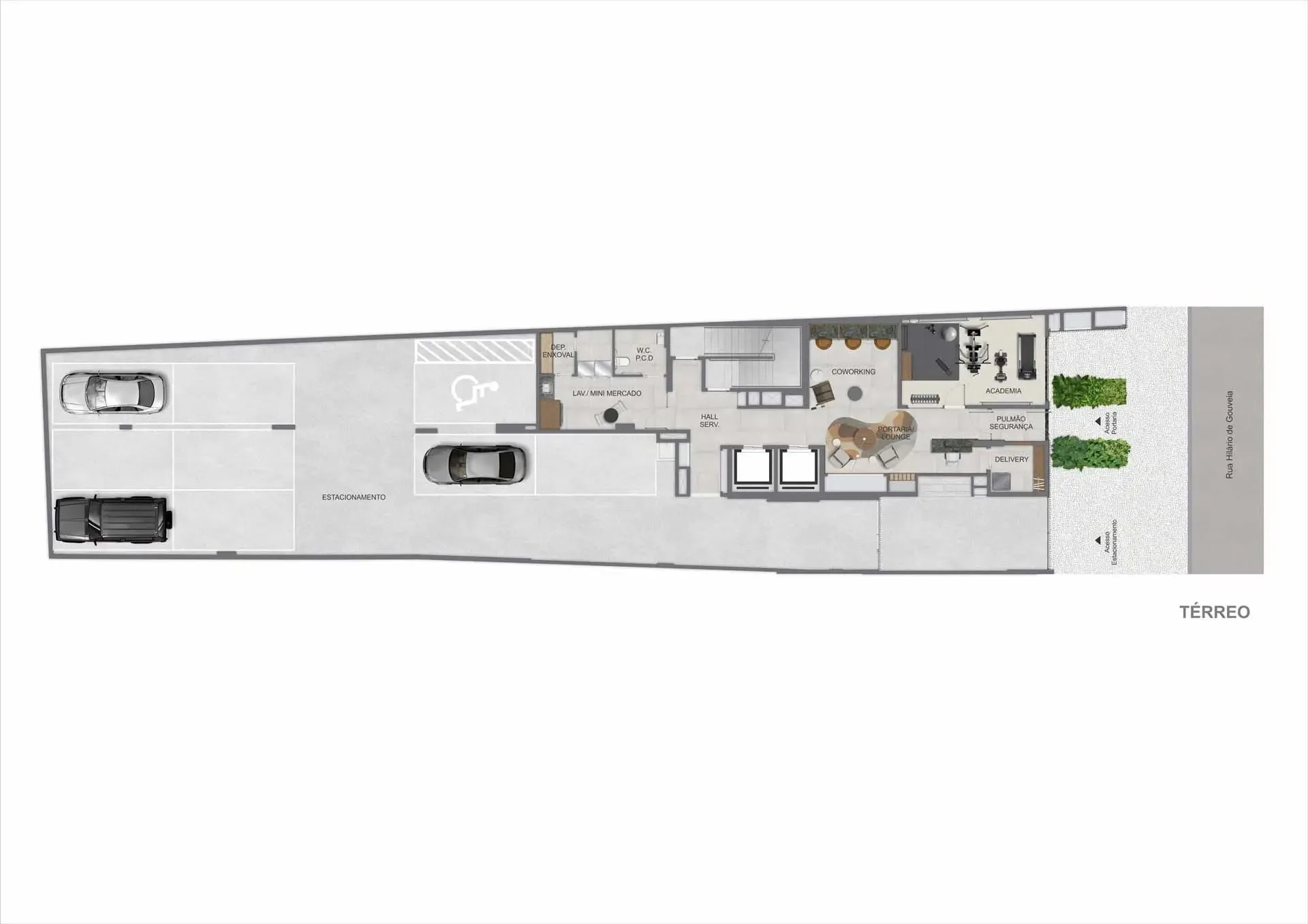 Planta 12: Nook Copacabana, studio de alto padrão em Copacabana, Rio de Janeiro
