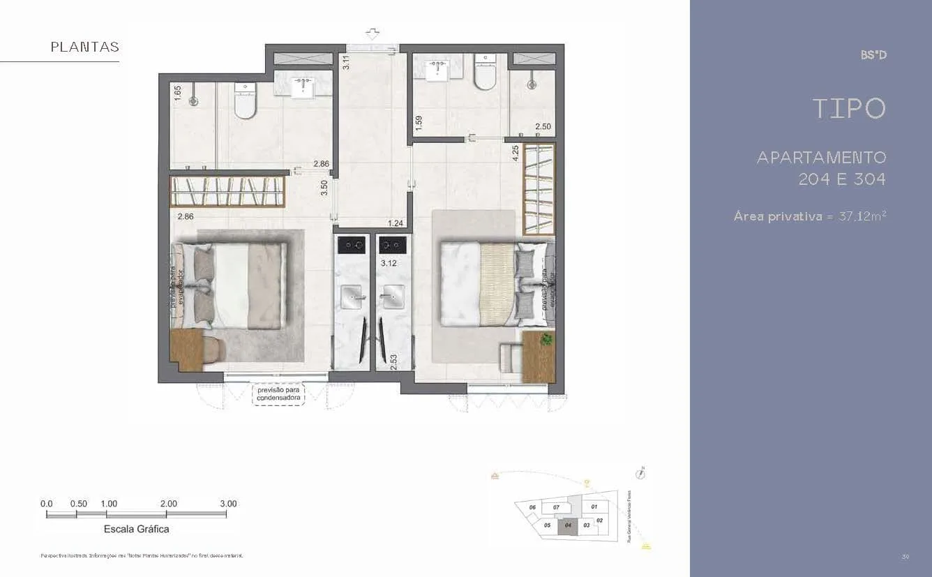 Planta 12: Villa Mozak, apartamento de alto padrão no Leblon, Rio de Janeiro