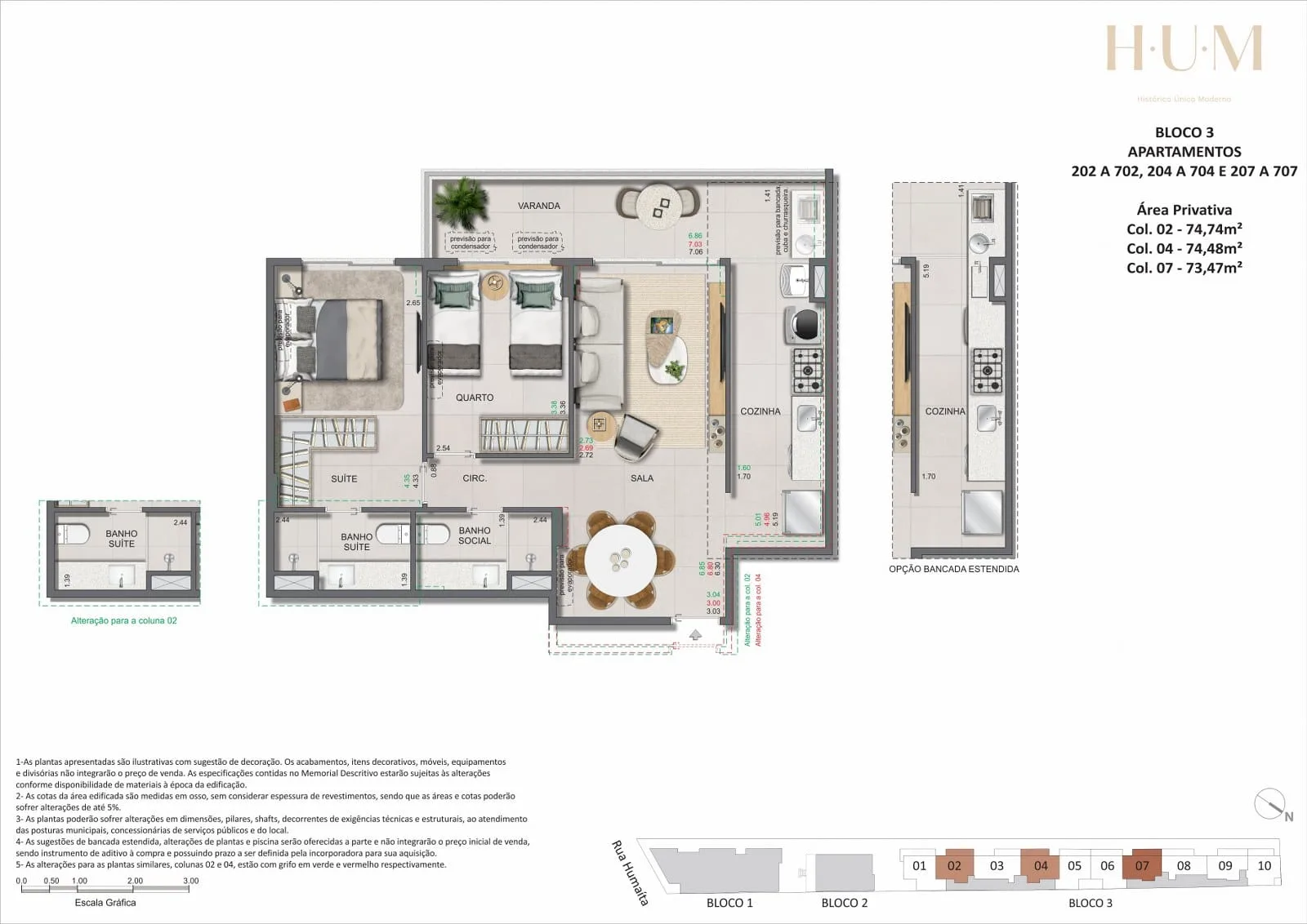 Planta 14: Hum Humaitá, apartamento de alto padrão em Outro, Rio de Janeiro