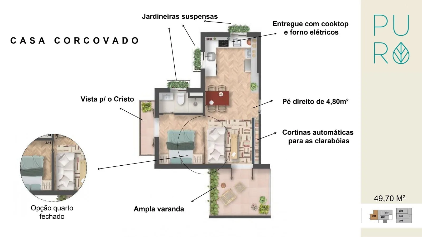 Planta 9: Puro Jardim Botânico, casa de alto padrão no Jardim Botânico, Rio de Janeiro