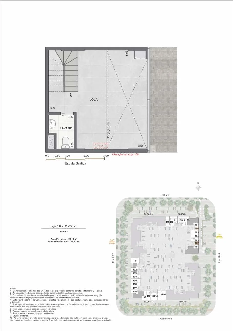 Planta 6: Arte Design Residencial, studio de alto padrão na Barra Olímpica, Rio de Janeiro
