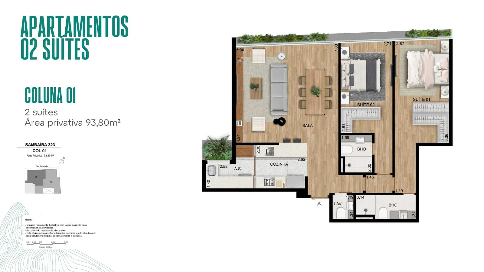 Planta 3: Sambaiba 323 Leblon, apartamento de alto padrão no Leblon, Rio de Janeiro