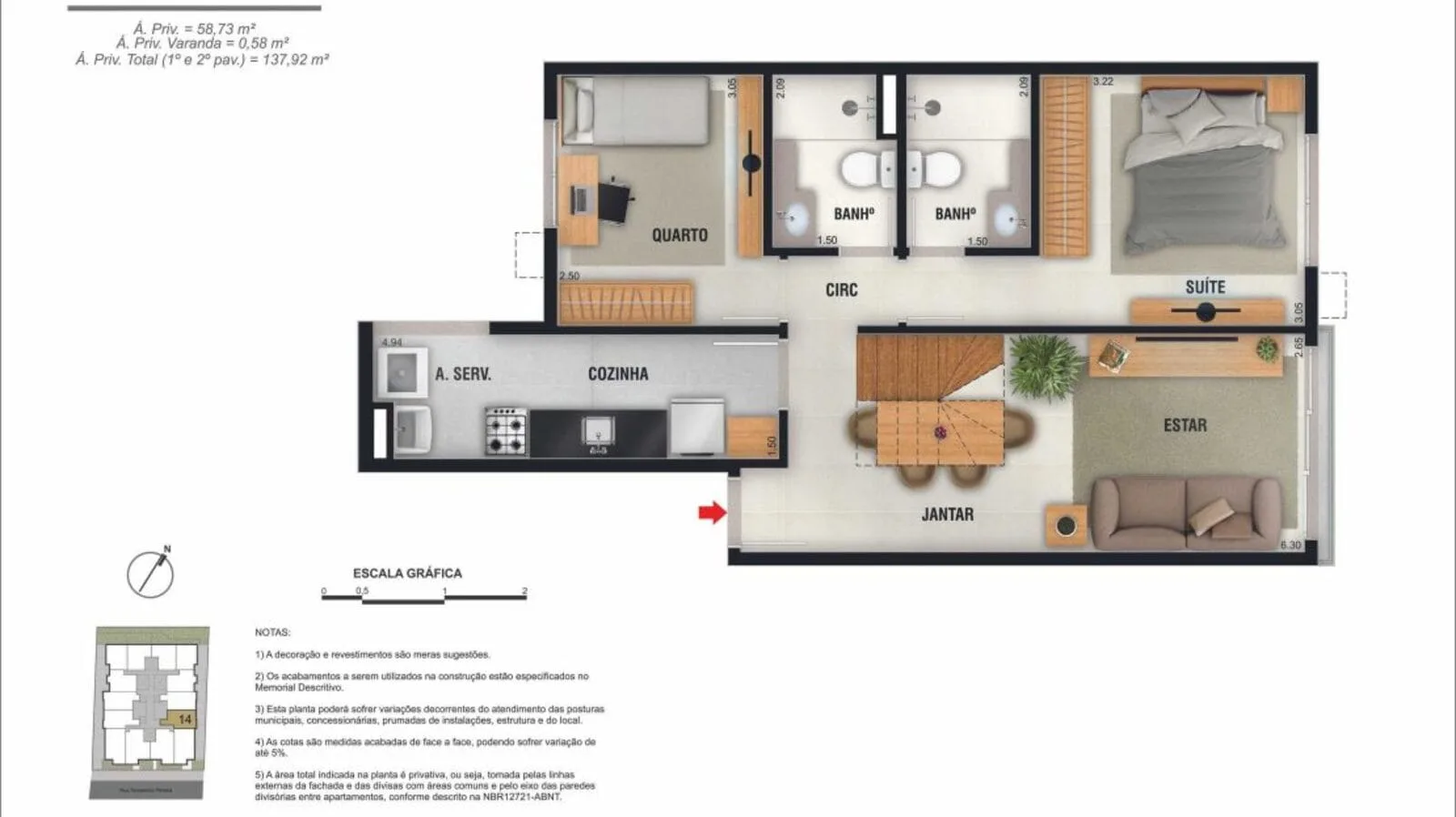 Planta 4: Mode Freguesia, apartamento de alto padrão em Outro, Rio de Janeiro