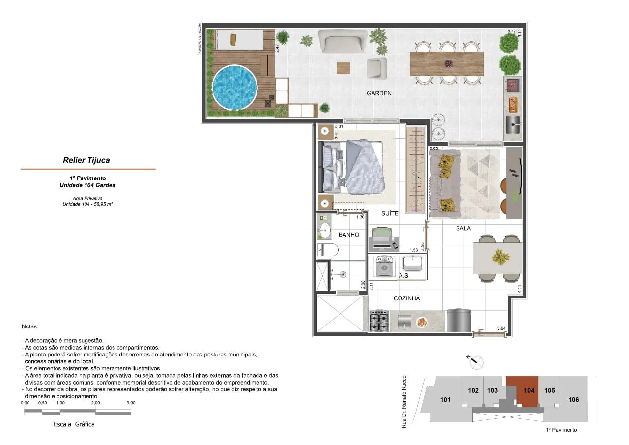 Planta 9: Relier Tijuca, apartamento de alto padrão na Tijuca, Rio de Janeiro