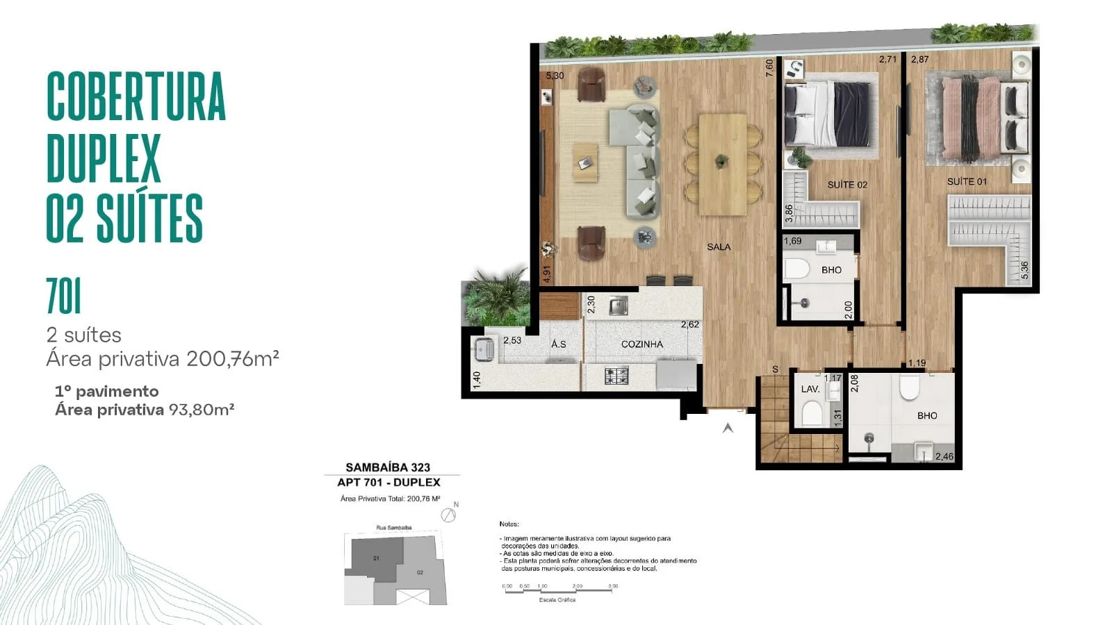 Planta 7: Sambaiba 323 Leblon, apartamento de alto padrão no Leblon, Rio de Janeiro