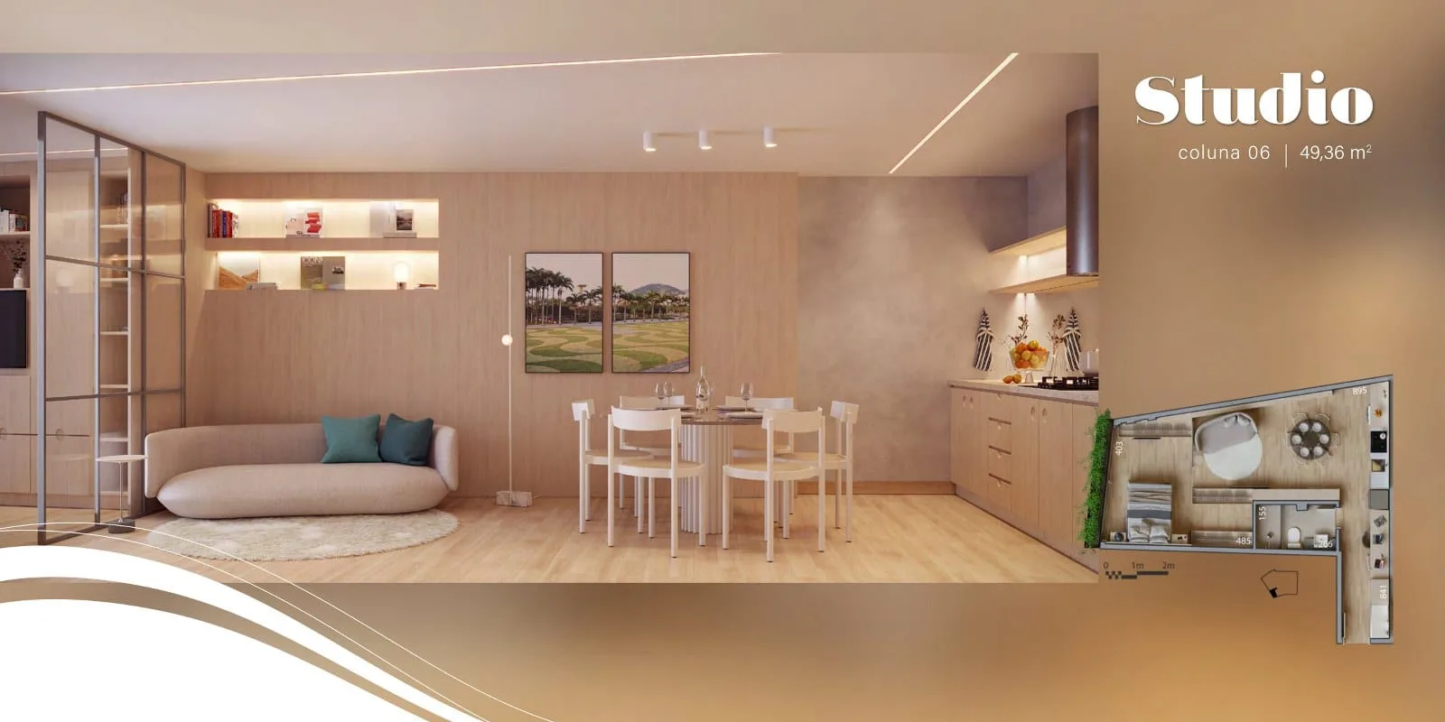 Planta 8: Glória Del Art Co Living, studio de alto padrão na Glória, Rio de Janeiro
