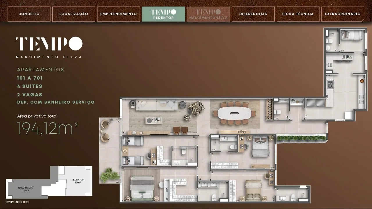 Planta 5: Tempo Ipanema, apartamento de alto padrão em Ipanema, Rio de Janeiro