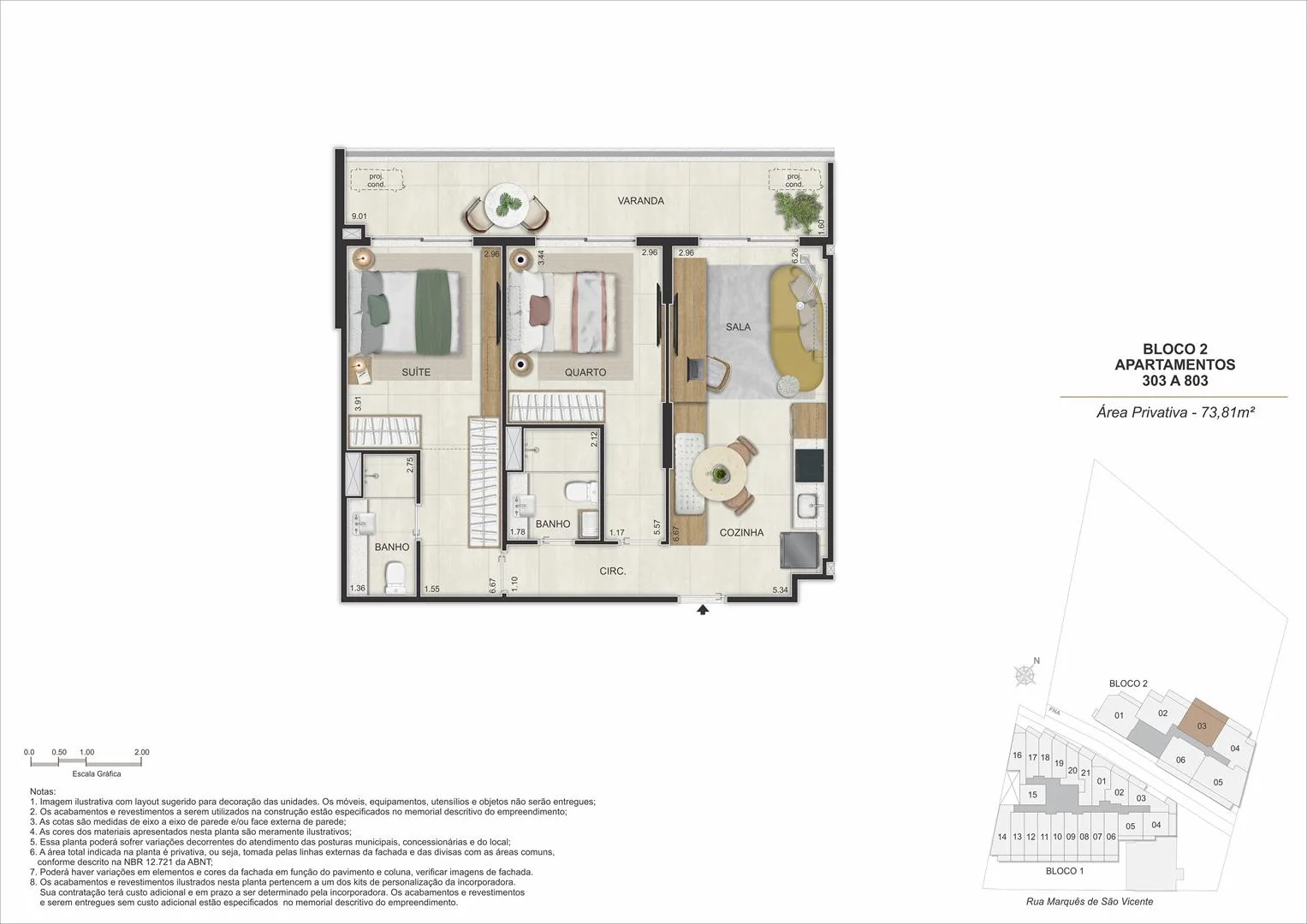 Planta 27: Gaví Gávea, studio de alto padrão na Gávea, Rio de Janeiro